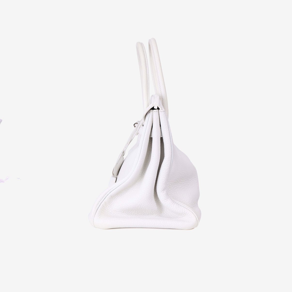 Hermès Birkin 35 in Blanc Togo Leather with Palladium Hardware side view