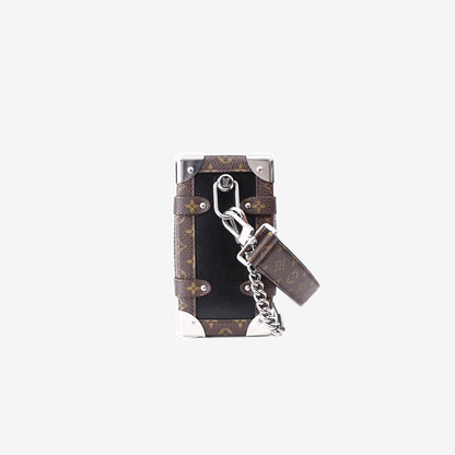 Louis Vuitton Vibe MM Side Trunk Bag in Black Calf Leather with Silver Hardware