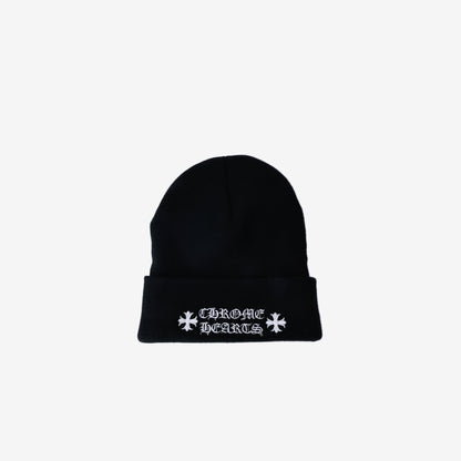 Chrome Hearts Logo Beanie in Black Acrylic