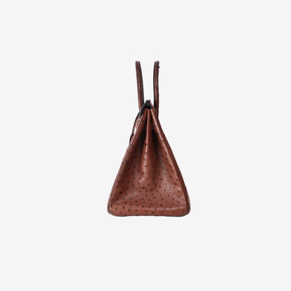 Hermès Birkin 35 in Marron Foncé Ostrich Leather with Gold-Plated Hardware (Contact to Enquire)