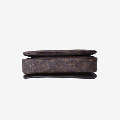 Louis Vuitton Pochette Métis Handbag in Brown Monogram Canvas with Gold Hardware