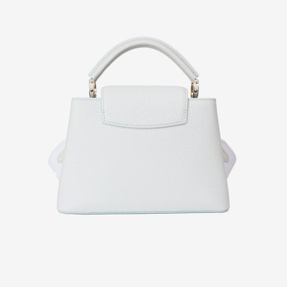 Louis Vuitton Capucines BB in Light Green Taurillon Leather with Gold Hardware back  view
