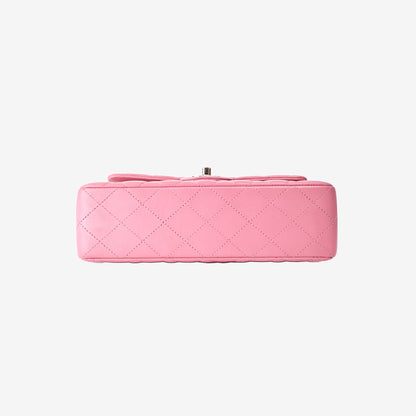 Chanel Classic Flap Bag in Pink Lambskin with Gold Hardware