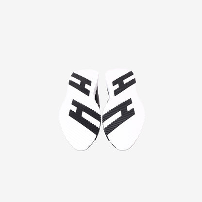 Hermès Bouncing Sneakers in Noir Calfskin and Suede Goatskin bottom view