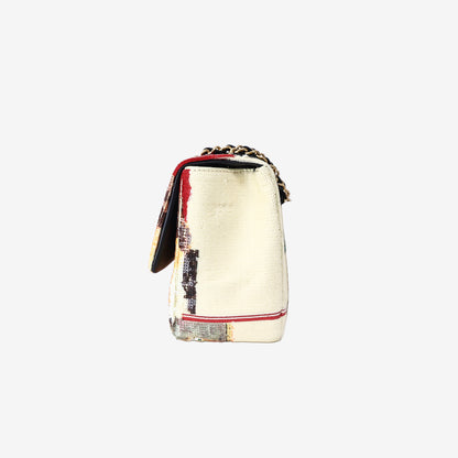 Chanel Métiers d'Art 2026 Large Flap Bag in Multicolour Red Sequins with Gold-Tone Metal (Contact to Enquire)
