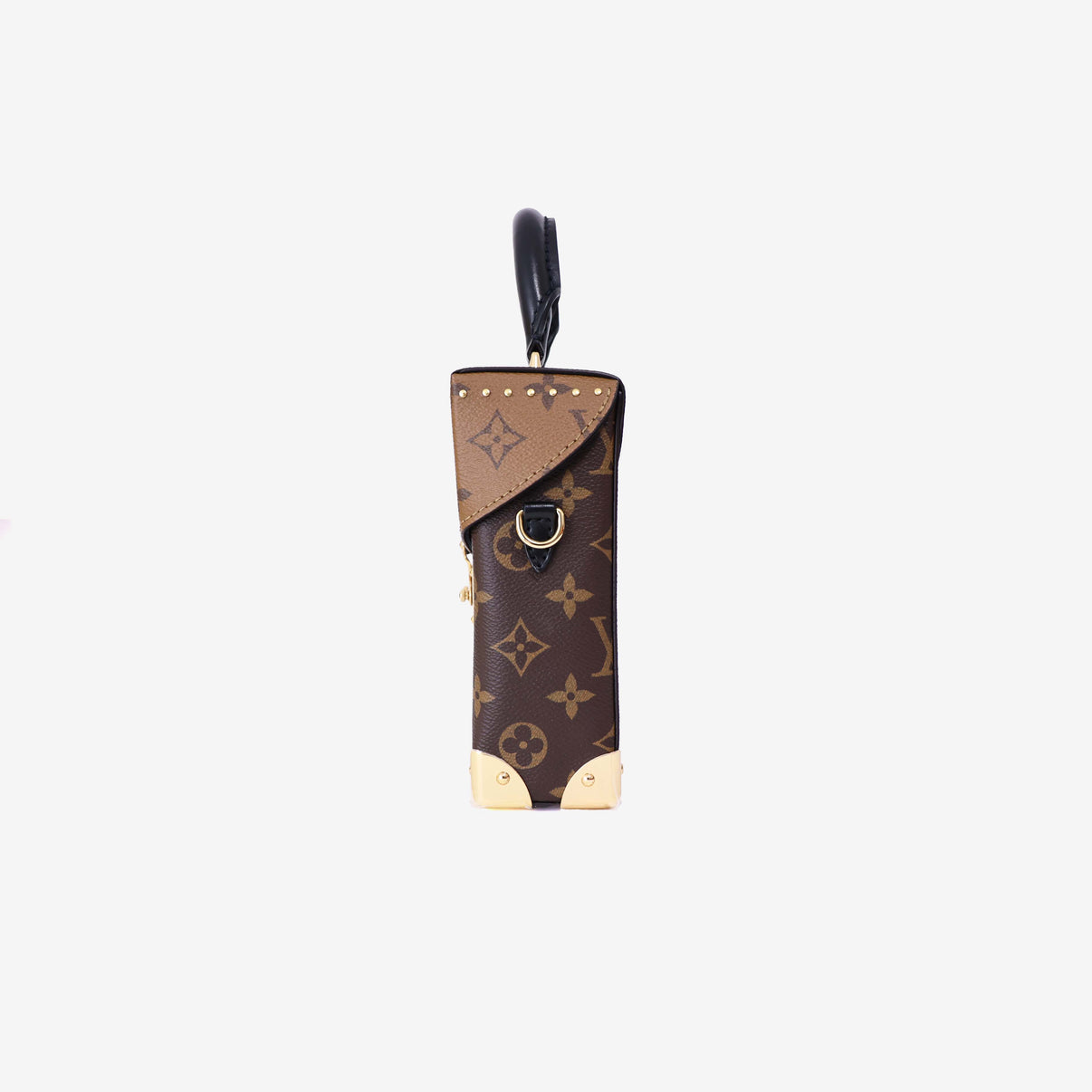 Louis Vuitton Camera Box Bag in Brown Monogram Canvas with Gold Hardware side view