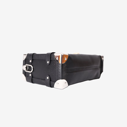 Louis Vuitton Side Trunk MM in Black Calfskin with Sticker-Style Appliqués