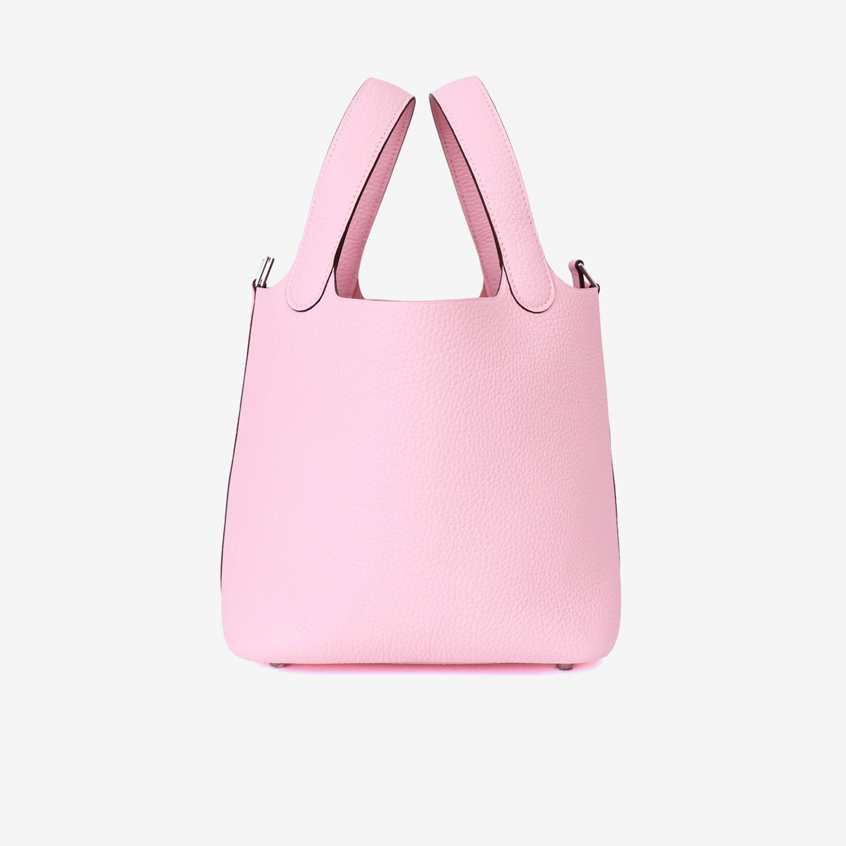 Hermès Picotin 18 in Rose Sakura Clemence Leather with Palladium Hardware side view
