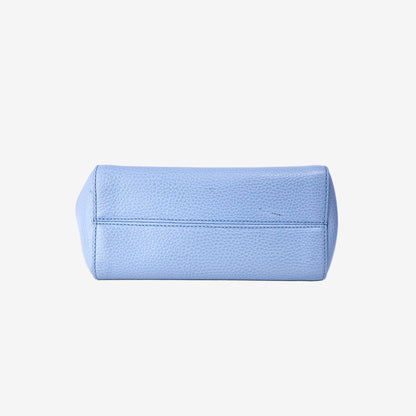 Gucci Mini Swing Tote Bag in Blue Calfskin Leather with Gold Hardware