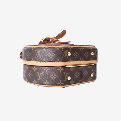 Louis Vuitton Petite Boîte Chapeau in Monogram Coated Canvas with Gold Hardware