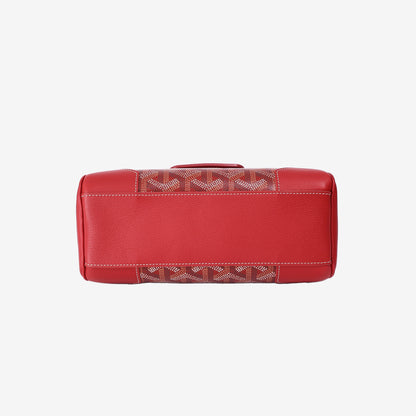 Goyard Saïgon Souple Mini Bag in Red Goyardine Canvas/Chevroches Calfskin with Palladium Hardware