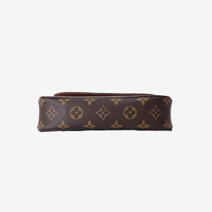 Louis Vuitton Wallet on Chain Bag in Brown Monogram Coated Canvas with Gold Hardware