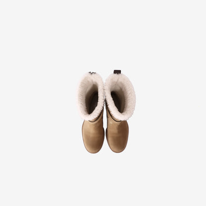 Louis Vuitton Territory Beige Leather Ankle Boots (Size 36.5)