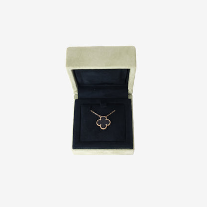 Van Cleef & Arpels Vintage Alhambra Pendant in Yellow Gold & Onyx
