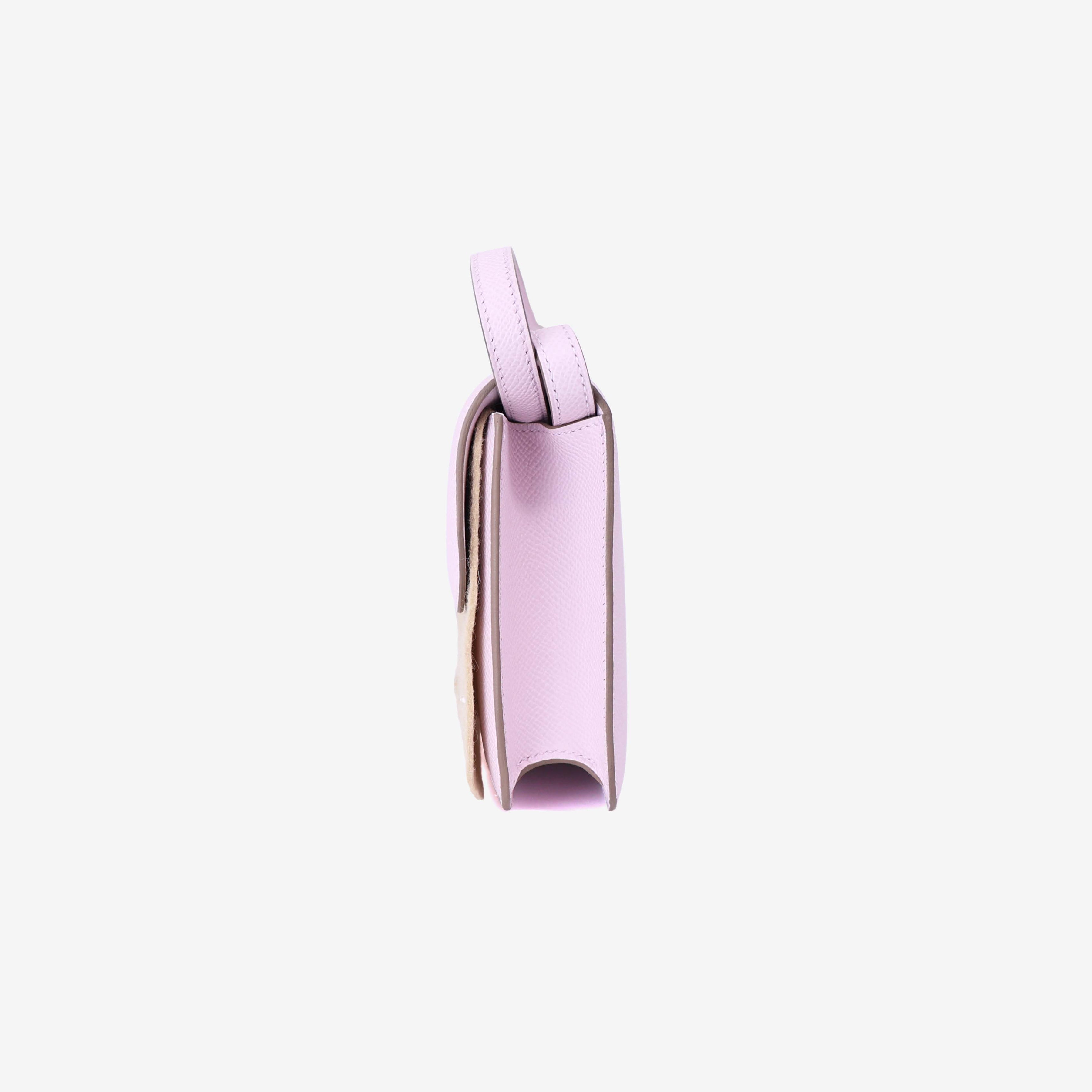 Hermès Constance Elan in Mauve Pale Epsom Leather with Palladium Hardware side view