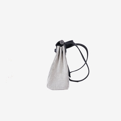 Hermès Herbag Zip 31 in Black/White Quadrille Canvas and Vache Hunter Leather with Palladium-Plated Hardware