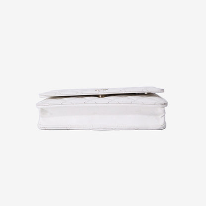 Chanel Wallet on Chain in White Caviar Leather with Gold Hardware
