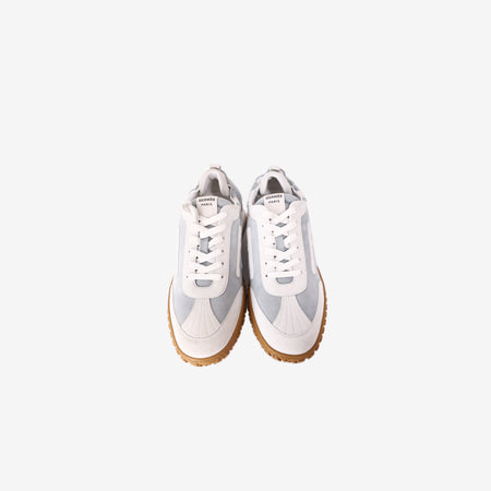 Hermès Jet Sneakers in Gris Nuage and Blanc Suede (Size 43)