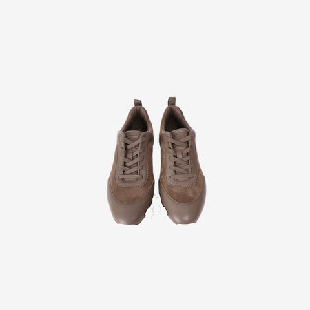 Hermès Bouncing Sneakers in Etoupe Suede and Calfskin (Size 42) (Contact to Enquire)