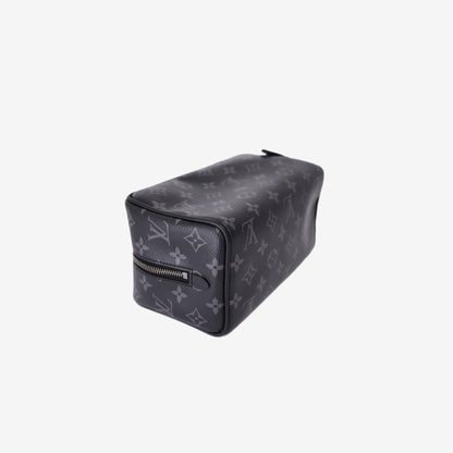 Louis Vuitton Locker Dopp Kit in Black Monogram Eclipse Canvas with Ruthenium Hardware