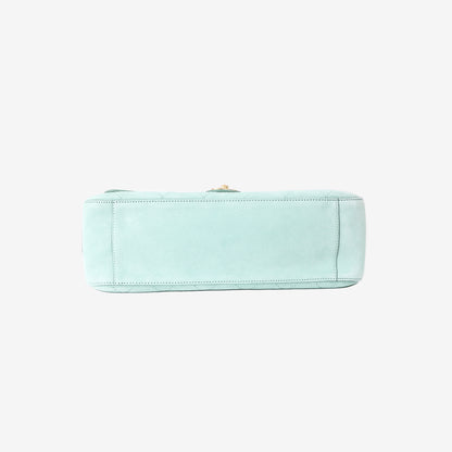 Chanel 26S Souplissimo Maxi Flap Bag in Green Suede Calfskin Leather with Gold Hardware (Contact to Enquire)