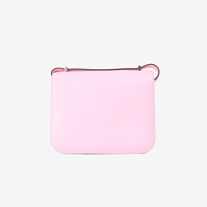Hermès Constance 18 in Sakura Pink Chevre Mysore Leather with Palladium Hardware back view