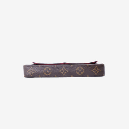 Louis Vuitton Félicie Pochette in Monogram Coated Canvas with Gold Hardware