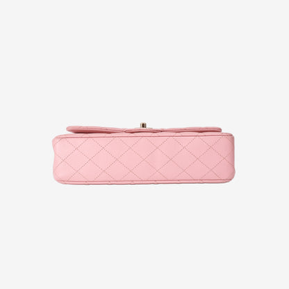 Chanel Classic Medium Double Flap Bag in Pink Caviar Leather with Gold Hardware