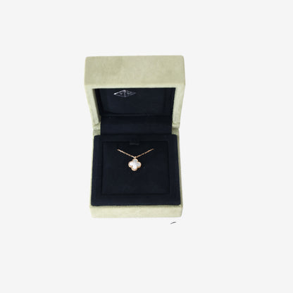 Van Cleef & Arpels Sweet Alhambra Pendant in Yellow Gold & White Mother-of-Pearl