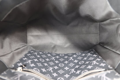 Louis Vuitton Monogram Eclipse Grand Sac Tote Bag in Black/Eclipse Canvas with Silver Hardware