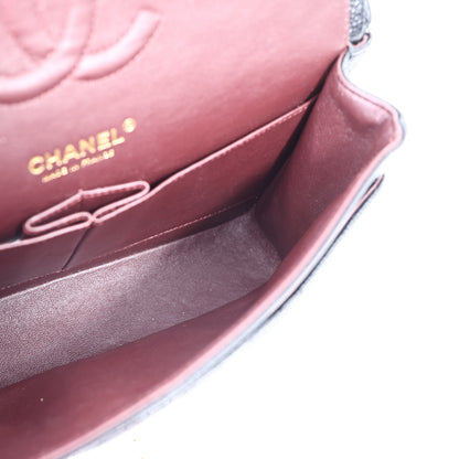 Chanel Classic Double Flap Medium in Black Caviar Leather with Gold Hardware