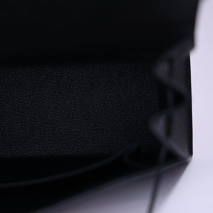 Hermès Kelly 25 in Noir Epsom Leather in Gold Hardware interior view