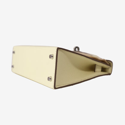 Hermès Mini Kelly 20 in Jaune Milton Epsom Leather with Palladium-Plated Hardware
