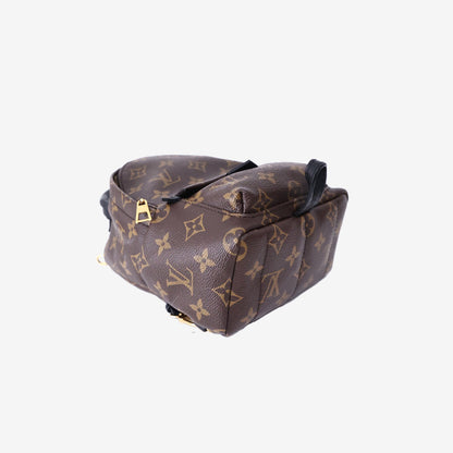 Louis Vuitton Palm Springs Mini Backpack in Brown Monogram Coated Canvas with Gold Hardware