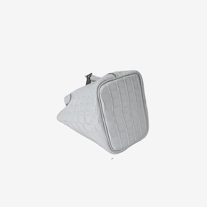 Hermès Micro Picotin Lock 14 in Béton Matte Alligator Mississippiensis Leather with Palladium Hardware