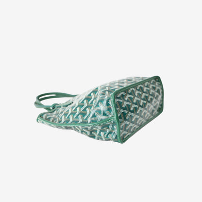 Goyard Anjou Mini Tote Bag in Green Goyardine Coated Canvas with Green Hardware