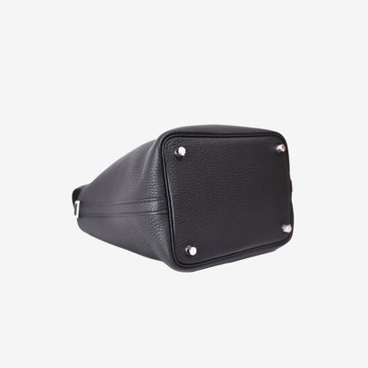 Hermès Picotin 18 in Noir Clemence Leather with Palladium Hardware