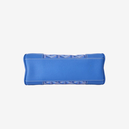 Goyard Saïgon Souple Mini Bag in Sky Blue Goyardine Canvas and Calfskin Leather with Palladium Hardware