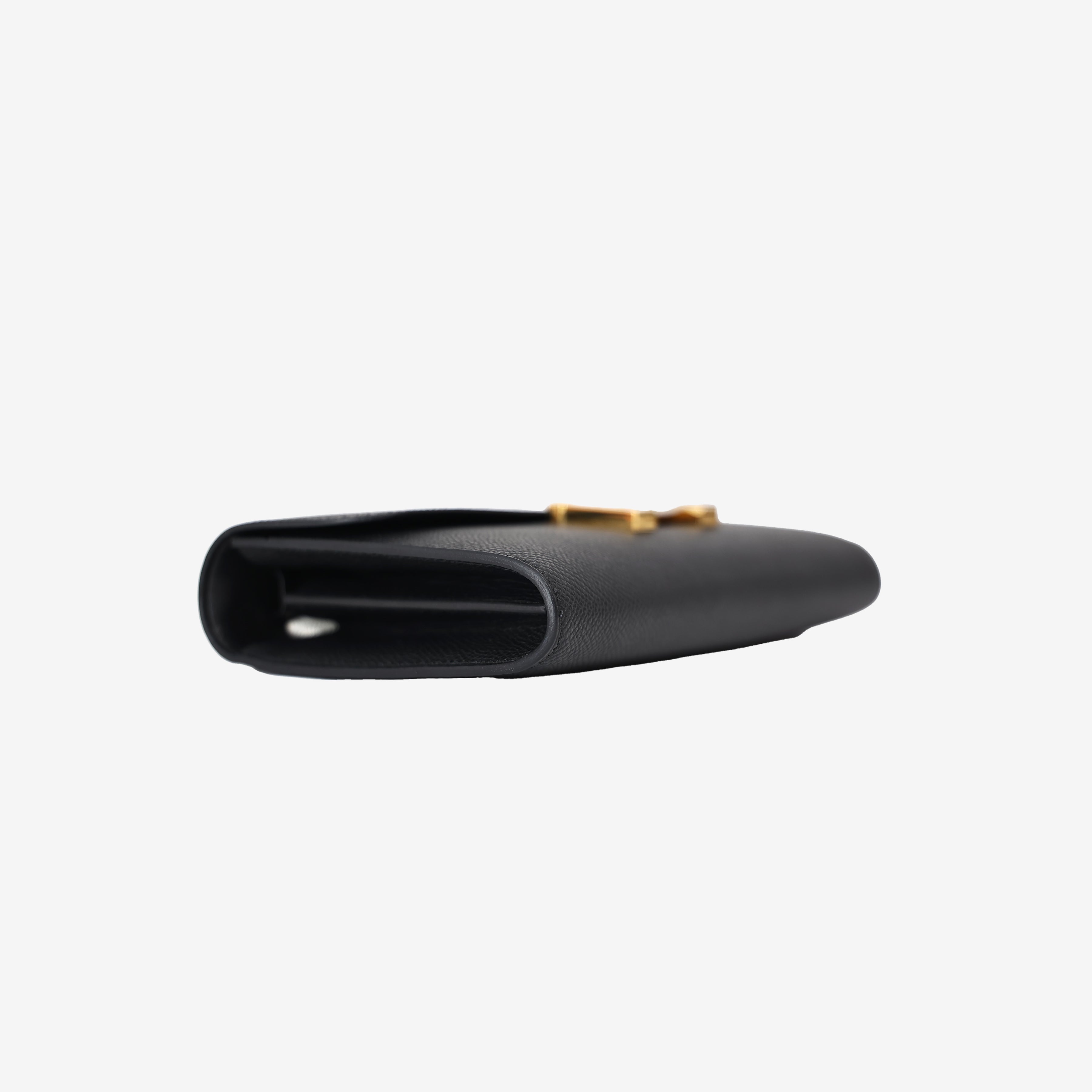 Hermès Constance To Go in Noir Epsom Leather with Palladium Hardware bottom side view