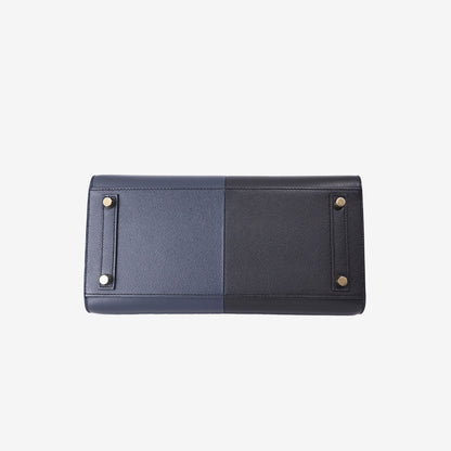 Hermès Birkin 30 Casaque in Black/Bleu Indigo/Bleu Frida Epsom Leather with Gold Hardware