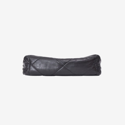 Chanel 19 Medium Flap Bag in Black Goatskin Leather with Mixed Hardware bottom view