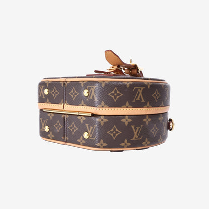 Louis Vuitton Petite Boîte Chapeau in Monogram Coated Canvas with Gold Hardware