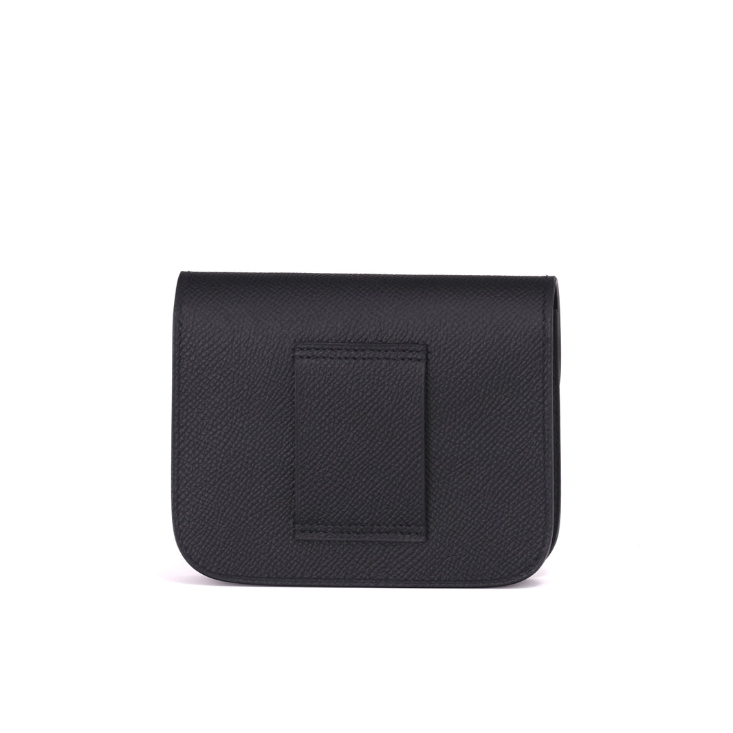 Hermès Constance Slim Wallet in Noir Epsom Leather with Gold Hardware (Contact to Enquire)