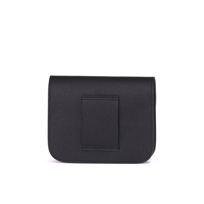 Hermès Constance Slim Wallet in Noir Epsom Leather with Gold Hardware (Contact to Enquire)