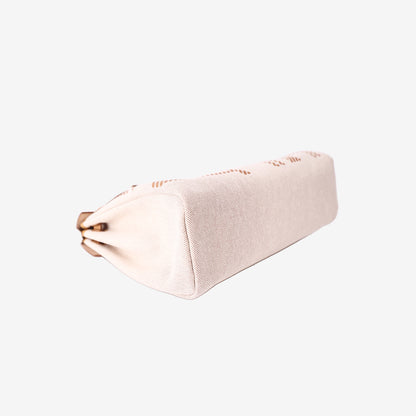 Hermès Herbag Zip PM 31 "Brides de Gala" in Natural Sable/Ecru Berline Hunter Leather/Toile H Canvas with Palladium Hardware