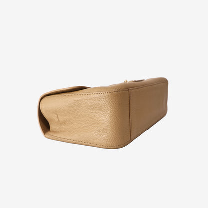 Chanel Maxi Flap Bag in Beige Grained Calfskin Leather with Gold Hardware (Contact to Enquire)