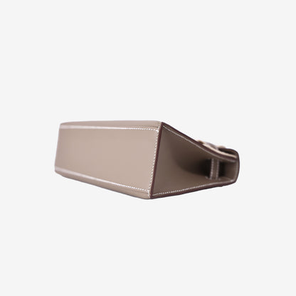 Hermès Kelly Pochette in Étoupe Swift Leather with Palladium-Plated Hardware