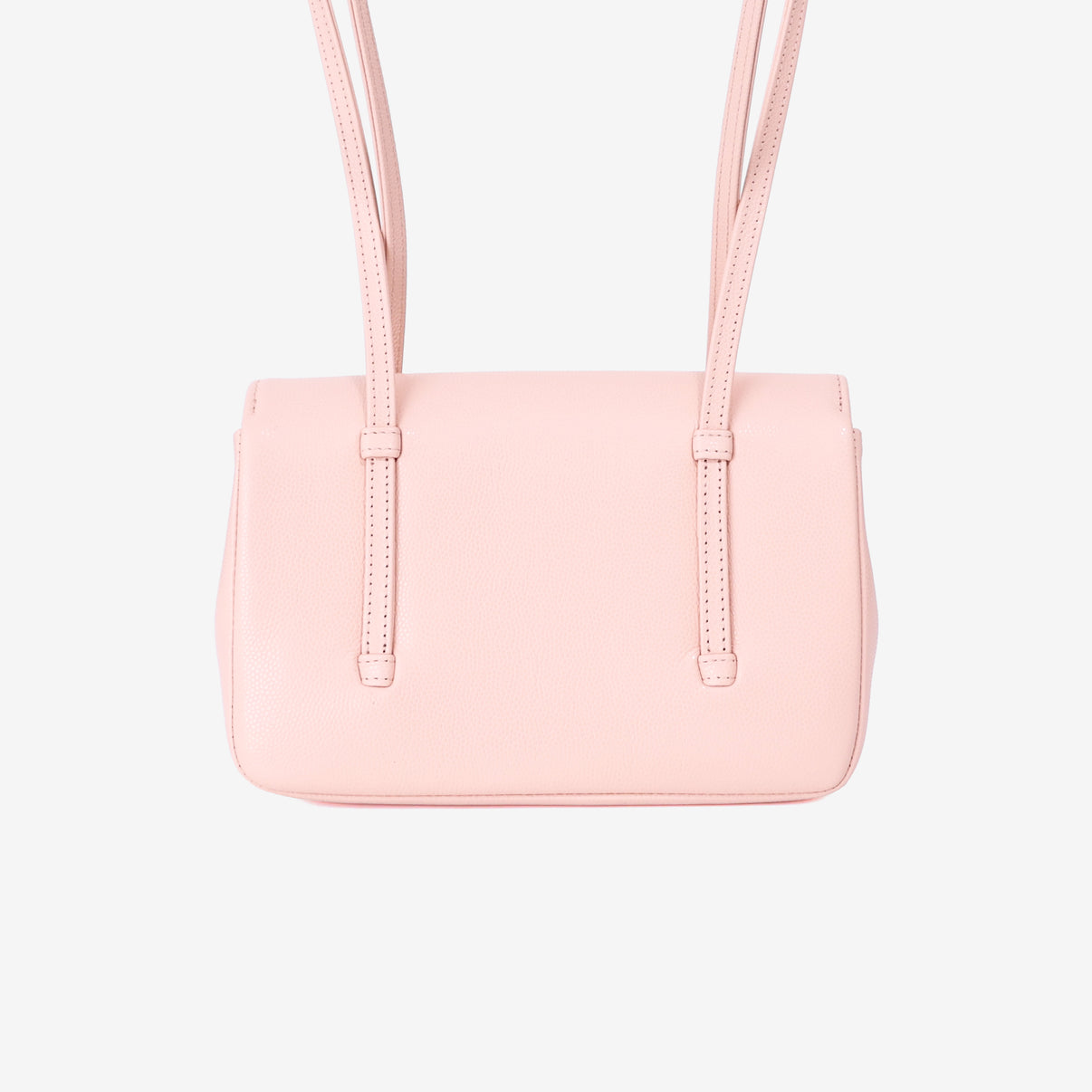 Chanel 26P Preppy Flap Mini Bag in Light Pink Calfskin Leather with Gold Hardware back view