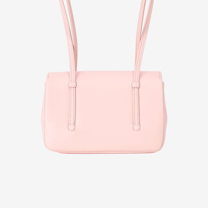 Chanel 26P Preppy Flap Mini Bag in Light Pink Calfskin Leather with Gold Hardware back view