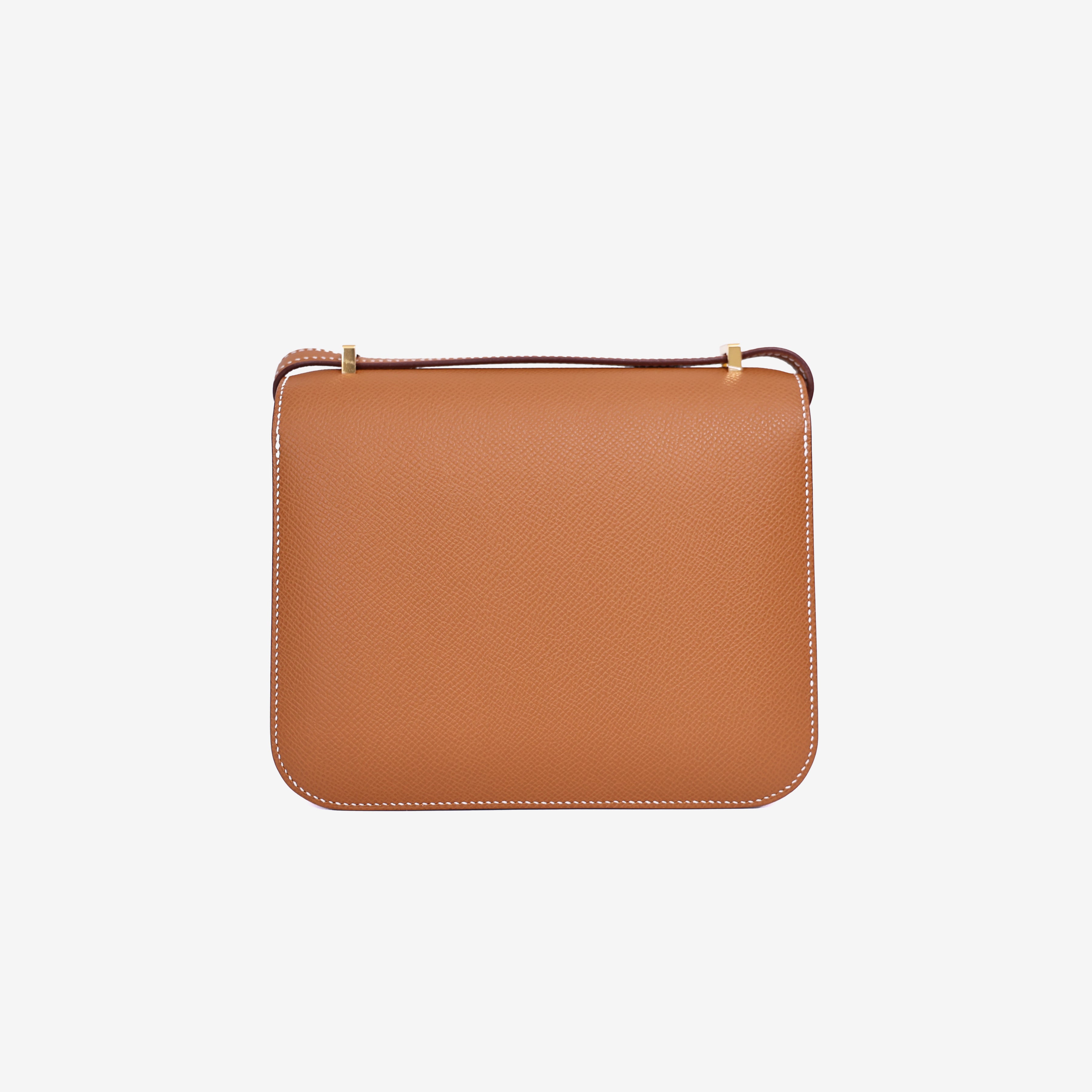 Hermès Constance 18 in Gold Epsom Leather with Gold Hardware back view